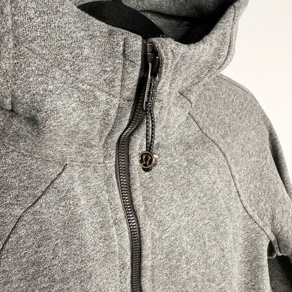 Lululemon Womens 6 Heathered Speckled Black Gray Scuba Hoodie III French Terry - Picture 8 of 9